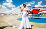 entrada noiva casamento helicoptero