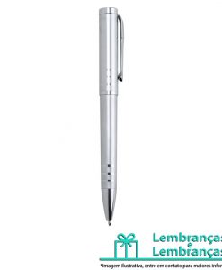 Brinde caneta semi-metal com quatro anéis centrais, Brindes caneta semi-metal com quatro anéis centrais, caneta semi-metal, caneta semi-metal com quatro anéis de decoração